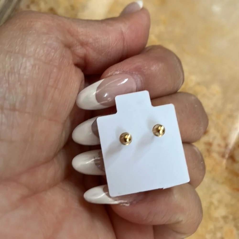14k gold plated Chick CZ Girls Earrings girls kid.